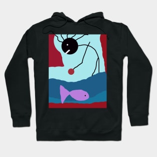 Kid Walking on Water Stick Figure Hoodie